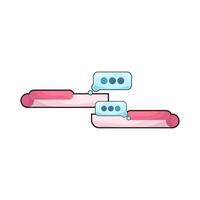 speech bubble with typing indicator illustration vector