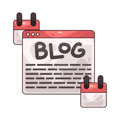 illustration of blog website