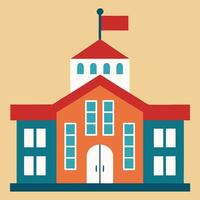 school building icon vector