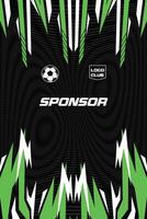 Green and black Abstract background with sport pattern, jersey design vector