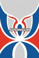sport pattern for jersey design with abstract red and blue shape vector