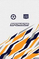 orange and blue with geometric shape pattern for jersey design sublimation printing vector
