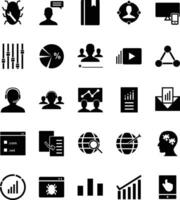 icons set of web development and internet related items. vector