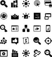 business and finance icons set, search engine optimization icons vector