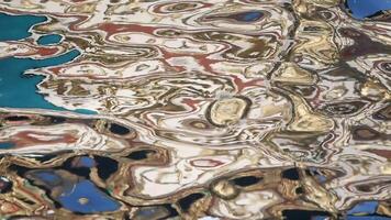 Captivating reflections create abstract patterns on water surface video
