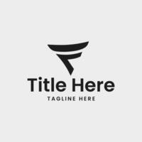 Letter F Abstract Shape Logo Design vector