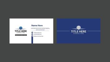 Simple and Modern Style Business Card Design - Corporate Visiting Card Design vector
