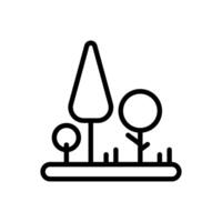 Tree on park icon vector