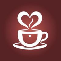 Cappuccino with Heart Shape in Coffee Foam vector