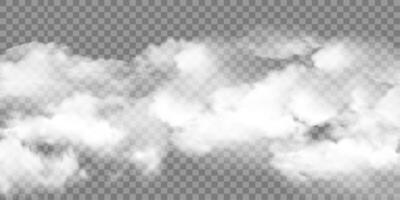 Realistic texture of white fog, smog special effect vector