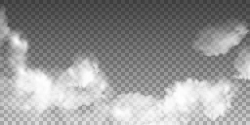 Realistic white fog, smog background special effect