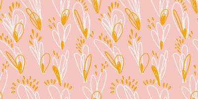Unique abstract organic shapes seamless pattern. Pastel print with hand drawn creative doodle elliptic forms. Simple background. Contemporary minimalist ornament vector