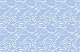 Pastel blue seamless pattern with curved wavy lines. Abstract organic shapes printing. Plain texture background. hand drawn sketch doodle. Contemporary minimalist ornament. vector