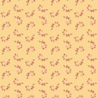 Yellow Background Floral Repeat Pattern vector