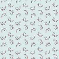 Blue Background Floral Curl Pattern vector