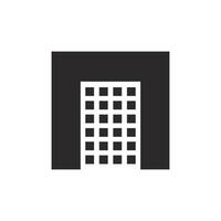 Logo building with window unique design blank background vector