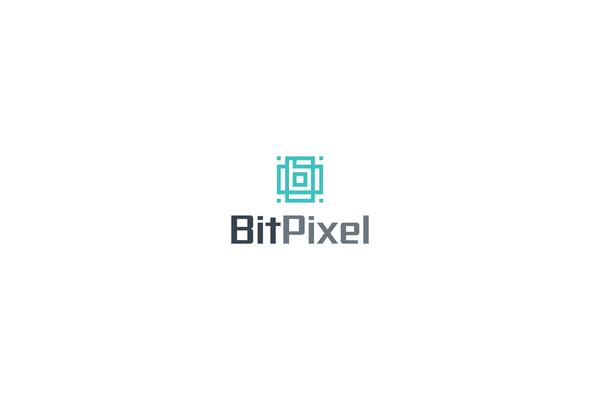 Letter b creative technological pixel logo