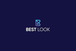 Letter B simple unique gradient color logo vector