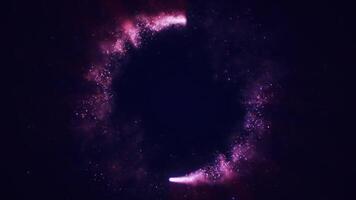 A dynamic abstract frame of a fiery explosion with glowing video