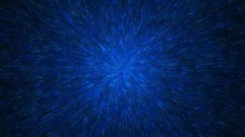 Abstract blue particle explosion effect, futuristic digital burst with speed motion effect and glowing light rays background, in high quality 4k, motion design video