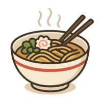 illustration of a ramen bowl with Chopstick png