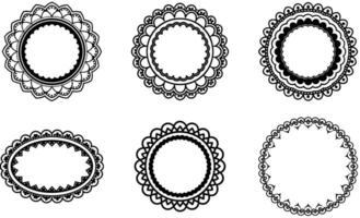 lace circular frames vector