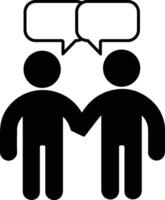 Minimalist Dialogue Abstract Human Figures with Speech Bubbles vector