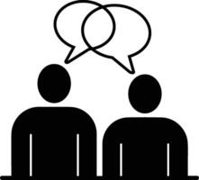 Abstract Human Figures with Speech Bubbles vector