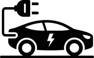Charge Ahead Minimalist EV Icon with Plug And Lightning vector