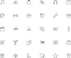 Simple interest hobby passion line icon vector