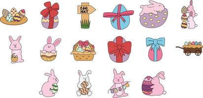 Easter Egg and Rabbit Celebration Illustration vector