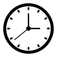 Simple illustration of clock icon for web design isolated on white background vector