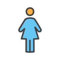 Female icon isolated on white background for your web and mobile app design. Woman profile sign illustration. vector
