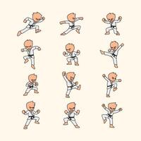 12 Dynamic Action Poses for Stylized Mascot Anatomy Reference Pack vector