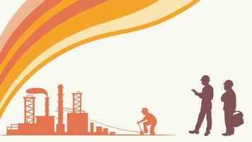 illustration of workers silhouettes with sunburst in the background, workers day, May 1st Day, Labour Day concept, Happy Labour Day, Labor Day vector
