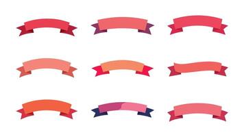 A vibrant colorful ribbon set offers a collection of banners and design elements for celebration vector