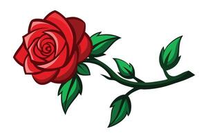 A red rose design with white background vector