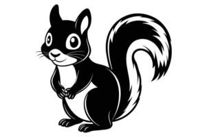 Squirrel art icon white background vector