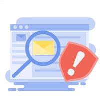 landing screen, there is a fraud attempt. can be used for websites, mobile apps, and banners. Illustration in flat style. vector