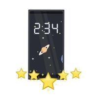 Phone rating. Star rating of popularity vector