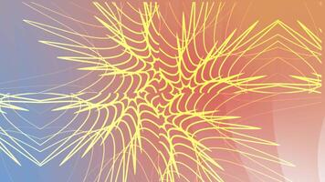 Yellow web design on pink and blue gradient background. Perfect for abstract backgrounds, web designs, social media graphics, and digital art projects. video