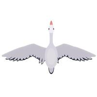 Swan. Bird in flight vector