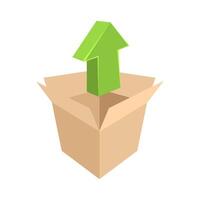 Send the delivery box. Import vector