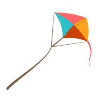 Kite. Kite on a rope vector
