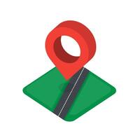 Location. Navigation with a place mark on the map vector