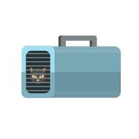 Cat. A cat in a carrier box vector