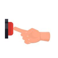 The emergency switch button. vector