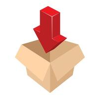 Receipt from the delivery box. Export vector