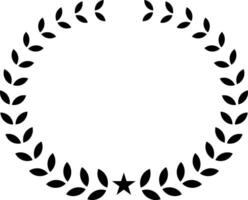 Black Laurel wealth illustrator a symbol of victory and achievement design elements vector