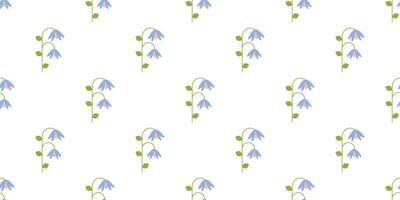 Minimalist spring seamless pattern for print. Abstract flowers on white background. Pretty floral girly background. Flat minimalist design vector